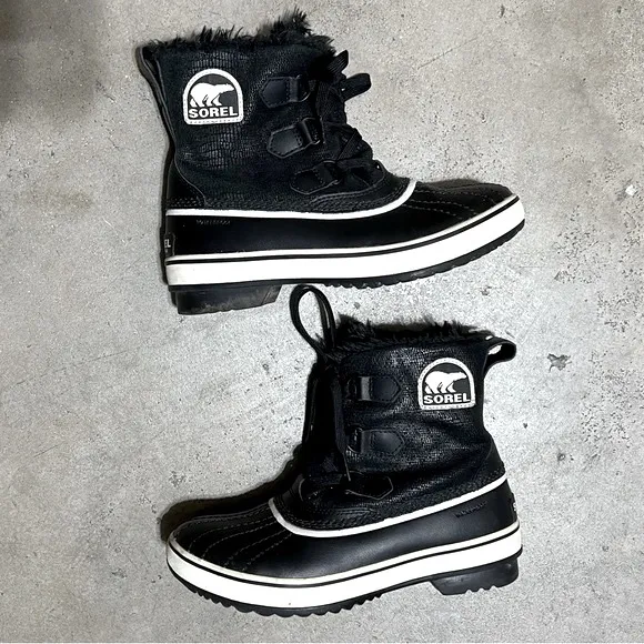 ⚡️Sorel Tivoli Womens Winter Snow Boots, Color Black/Turtledove, Size 6