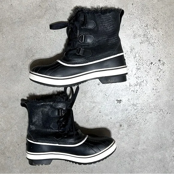 ⚡️Sorel Tivoli Womens Winter Snow Boots, Color Black/Turtledove, Size 6