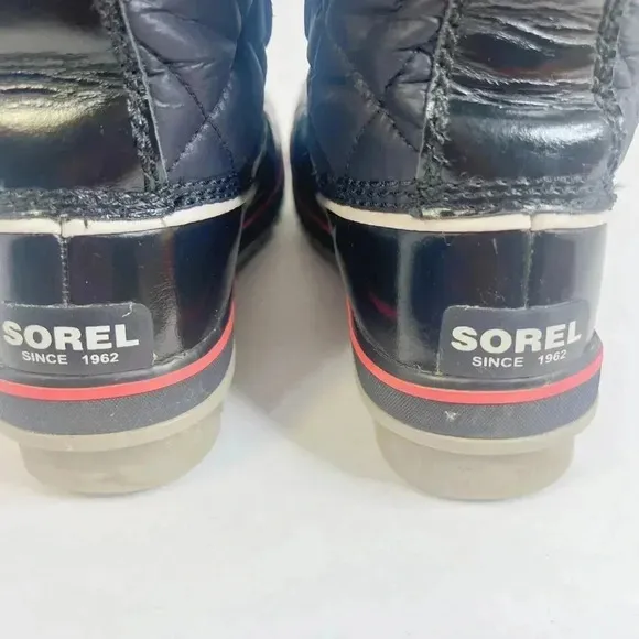 Sorel Tofino Cate Black Winter Snow Boots Quilted Waterproof Size 7