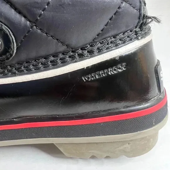 Sorel Tofino Cate Black Winter Snow Boots Quilted Waterproof Size 7