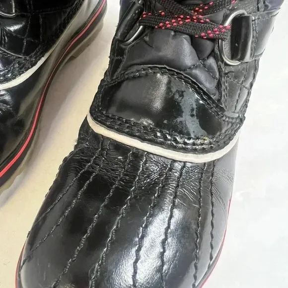 Sorel Tofino Cate Black Winter Snow Boots Quilted Waterproof Size 7