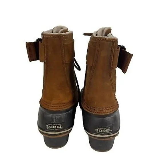 Sorel Winter Fancy Lace II Boot Water Proof Rubber Leather Women Size 6.5