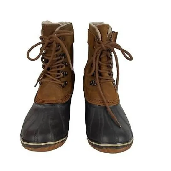 Sorel Winter Fancy Lace II Boot Water Proof Rubber Leather Women Size 6.5