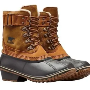 Sorel Winter Fancy Lace II Boot Water Proof Rubber Leather Women Size 6.5