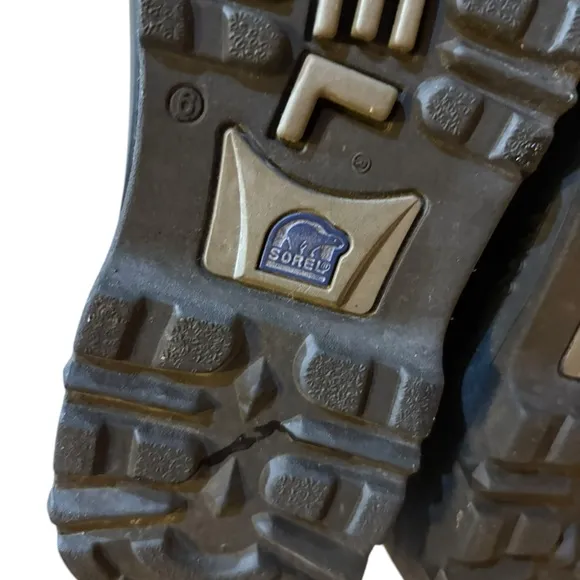 Sorel Winter Snow Boots Snow Lion 2 Womens Size 6 Blue Duck Rubber Insulated