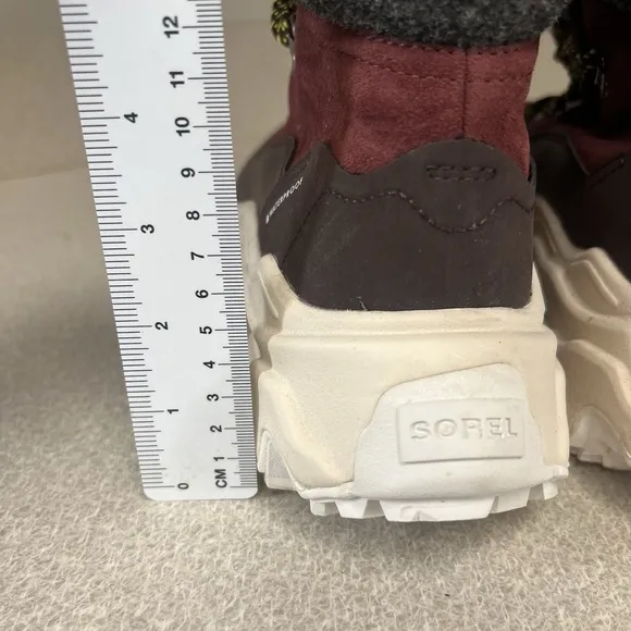Sorel Women Sz 9 Kinetic Breakthru Conquest Boots In Cinder BloodstoneWaterproof