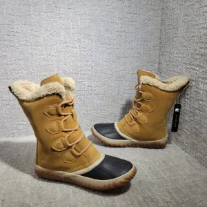 Sorel Women's Out N About Women's Size 6 Lace Up Leather Waterproof Winter Boots