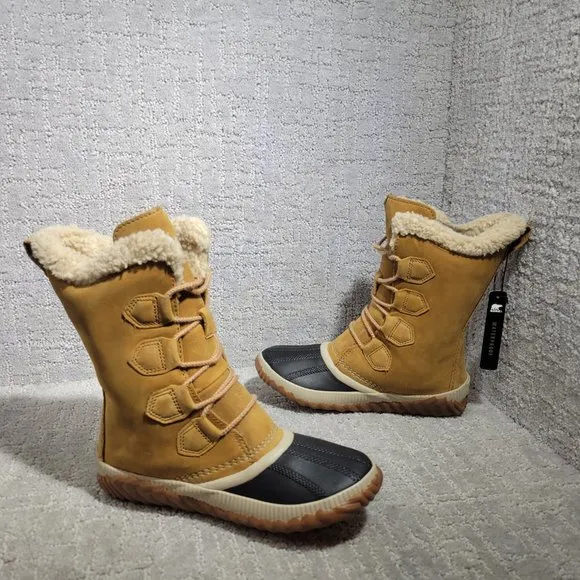Sorel Women's Out N About Women's Size 6 Lace Up Leather Waterproof Winter Boots
