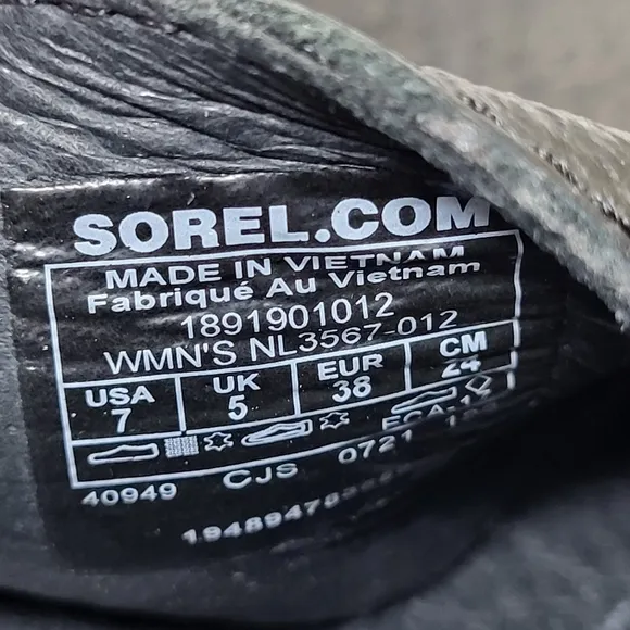 Sorel Women's Sz 7 EU 38 KINETIC IMPACT Y-STRAP Wedge Sandals  BLACK Ret…