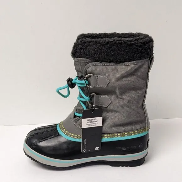 Sorel Yoot Pac Nylon Snow Boots, Grey, Little Kids 3 M