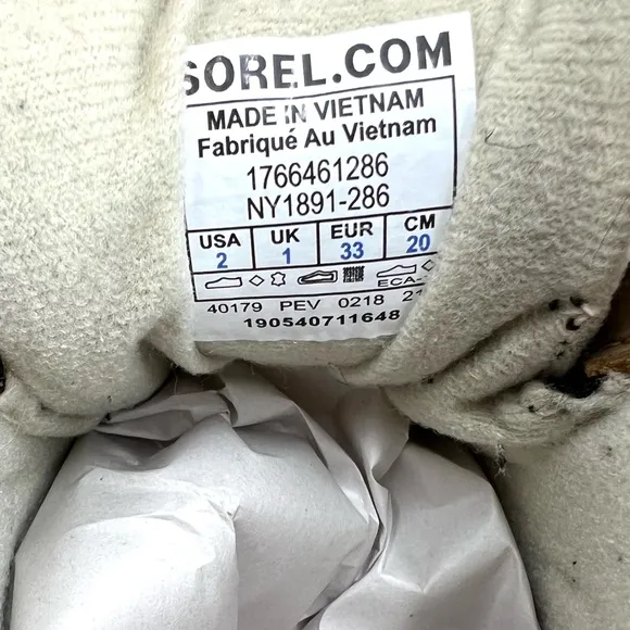 Sorel Youth Cheyanne II Lace Up Waterproof Snow Boots SZ 2