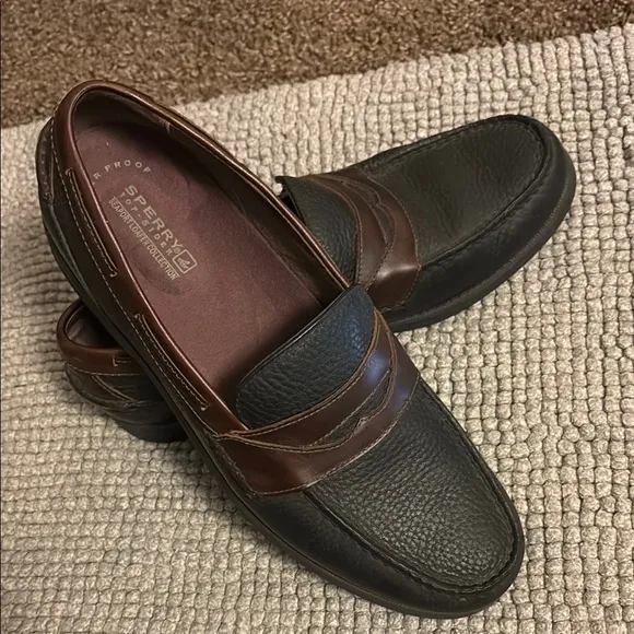 Sperry Black and Brown Classic Loafers Slip-Ons