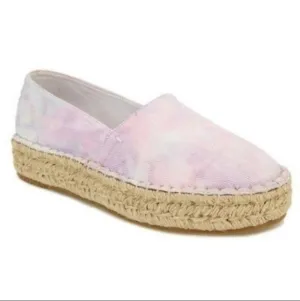 Splendid Laney Pastel Cotton Candy Tie-Dye Platform Espadrilles Shoes 8 NIB‎
