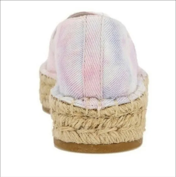 Splendid Laney Pastel Cotton Candy Tie-Dye Platform Espadrilles Shoes 8 NIB‎