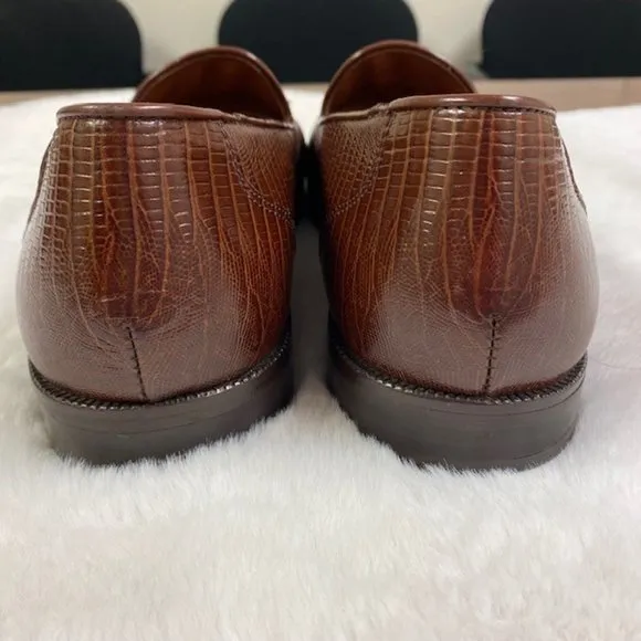 Stacy‎ Adams Genuine Snake Skin &amp; Leather Loafers, size 10.5