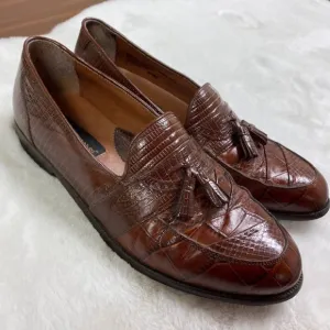 Stacy‎ Adams Genuine Snake Skin &amp; Leather Loafers, size 10.5