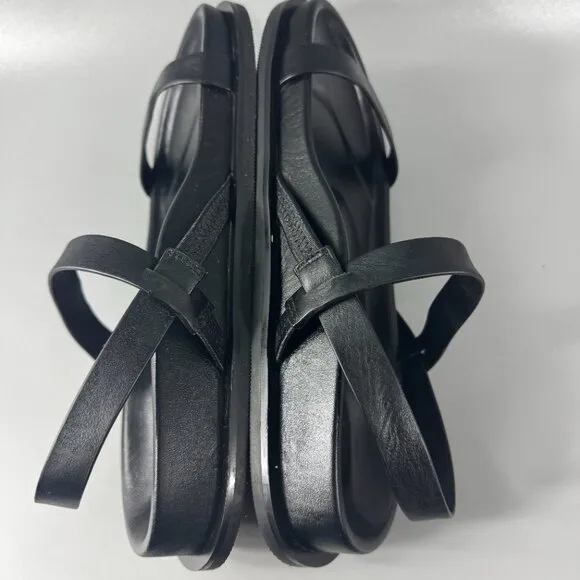 ST.AGNI 30mm Mio Leather Flat Sandals, Size 37