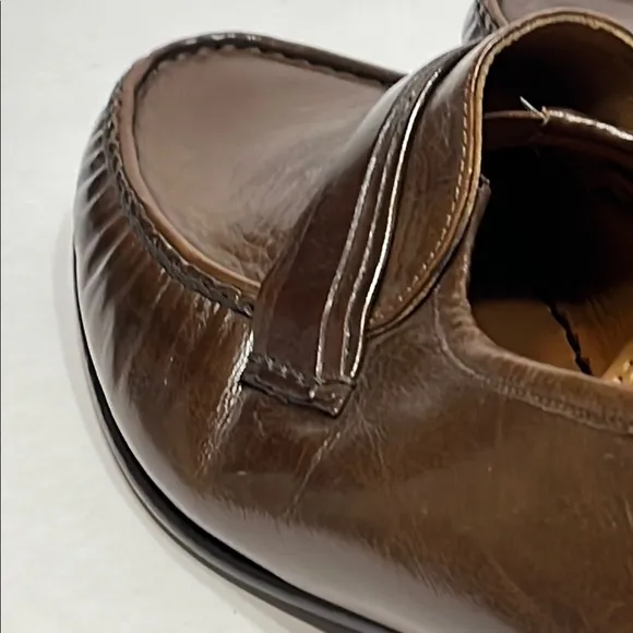 Stanley Blacker made in Italy size 13 Classic Brown Leather Loafers