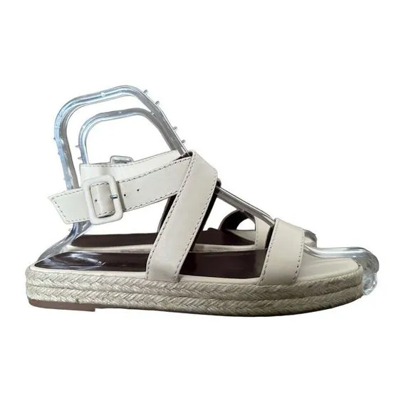 Staud Lara Cream Espadrilles Size 40 US 10