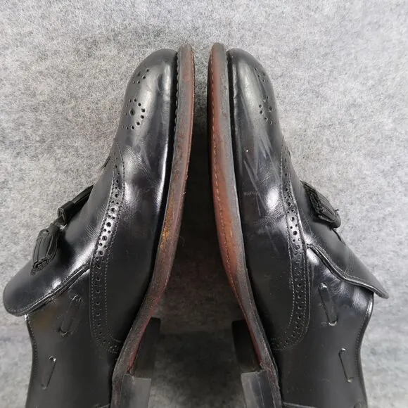 Stetson Shoes Mens 10 Tassel Loafers Leather Slip On Wingtip Classic Style Black