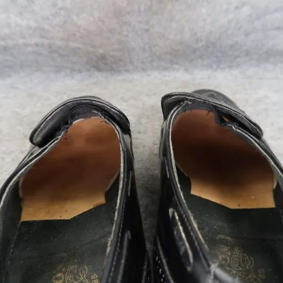 Stetson Shoes Mens 10 Tassel Loafers Leather Slip On Wingtip Classic Style Black