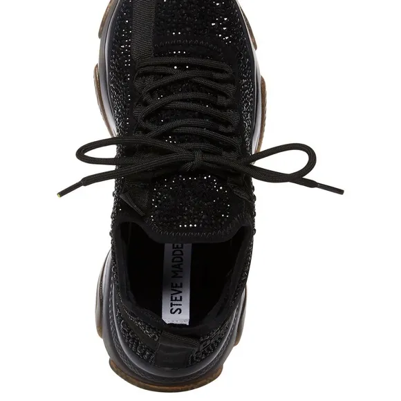 Steve Madden Black Chunky Knit Sneakers