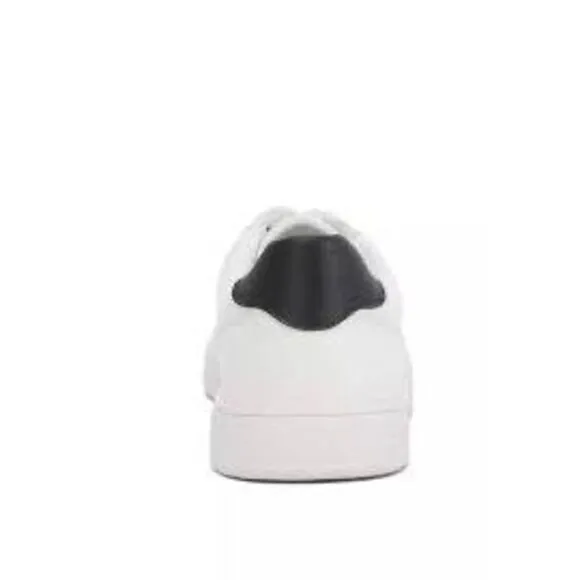 Steve Madden Glazed Black and White Leather Platform Sneakers size 9