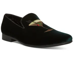 Steve Madden Green Velvet Slip-On Loafers