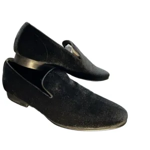 STEVE MADDEN mens LAIGHT BLACK VELVET slip on dress Loafers Size 9.5 M NWOB