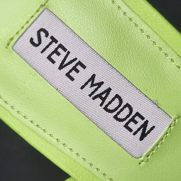 Steve Madden sandals 9M green neon leather Theresa strappy dainty heels new $100