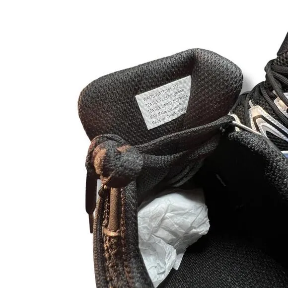 Steve Madden Watts Sneakers Women's 9M Black Mesh Chunky Trail Bungee Cord Lace