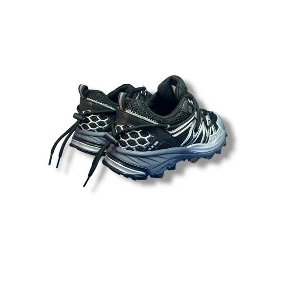 Steve Madden Watts Sneakers Women's 9M Black Mesh Chunky Trail Bungee Cord Lace