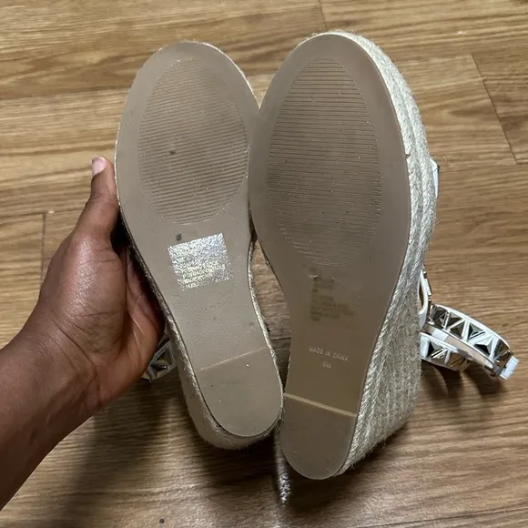 STEVE MADDEN Wedge Platform Studded Sandals Espadrilles