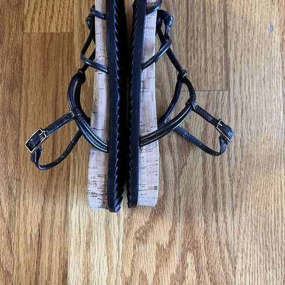 Stewart Weitzman Black Gladiator‎ Leather Sandals Size 5 M Quiet Luxury Strappy