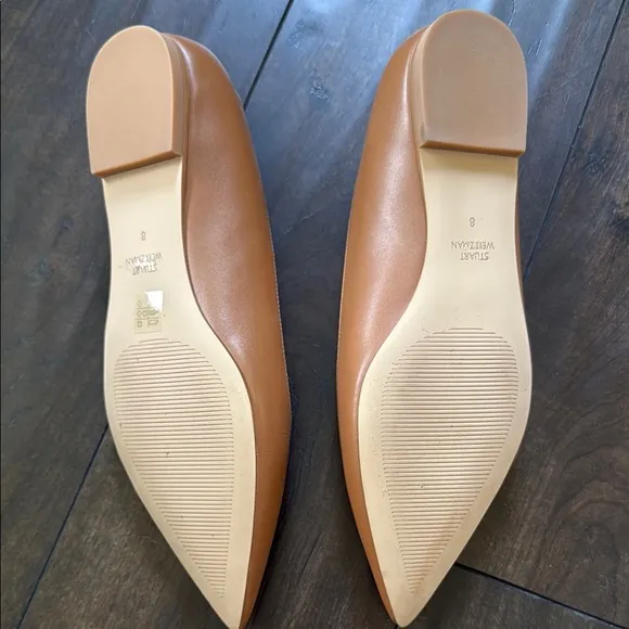 Stuart Weitzman Avenue Leather Ballet Flats