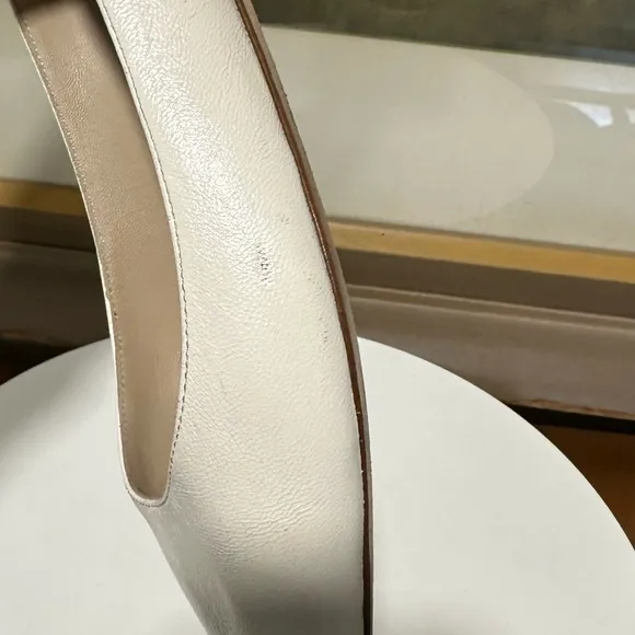 🌹STUART WEITZMAN🌹 Emilia Pointed-Toe Leather Ballet Flats Size: 7B