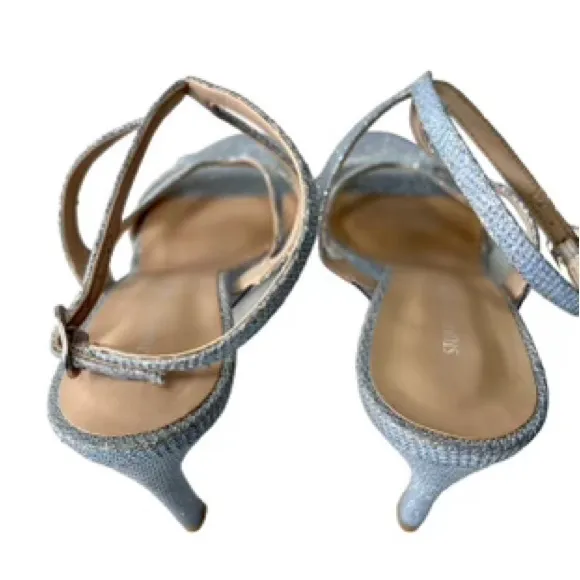 Stuart Weitzman Mariposa Strappy Periwinkle Sparkle Sandal Women’s Size 6