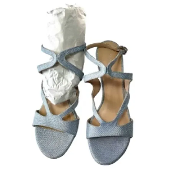 Stuart Weitzman Mariposa Strappy Periwinkle Sparkle Sandal Women’s Size 6