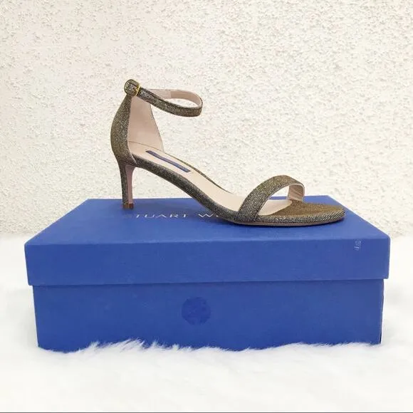 Stuart Weitzman Nu Naked Straight 60mm Sandal Nighttime Lame