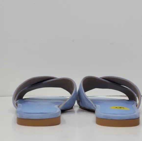 Stuart Weitzman Women's Size 5 Flat Slide Sandals Peony Light Blue New