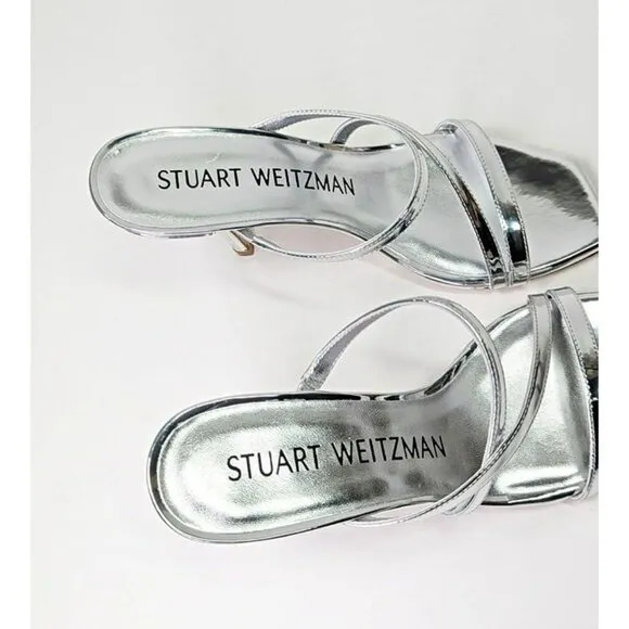 Stuart Weitzman Women's Strapeze 85 Strappy Heel Sandals Size 37.5 (MSRP $475)