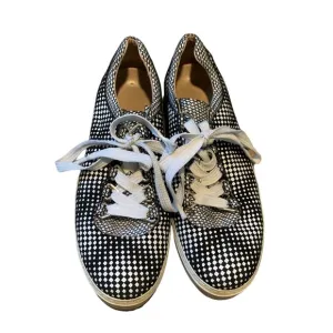 Stuart Weizmann Gaming Optic Nappa Chunky Black &amp; White Sneakers 9