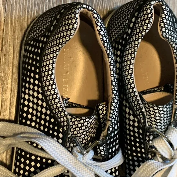 Stuart Weizmann Gaming Optic Nappa Chunky Black &amp; White Sneakers 9