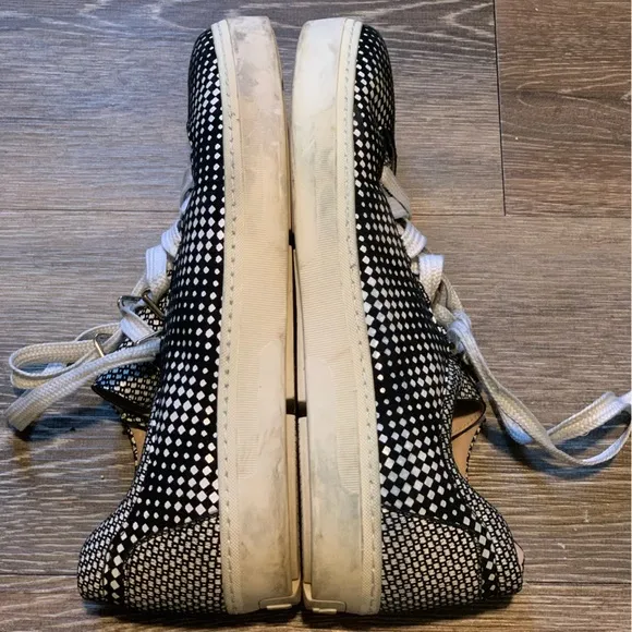 Stuart Weizmann Gaming Optic Nappa Chunky Black &amp; White Sneakers 9