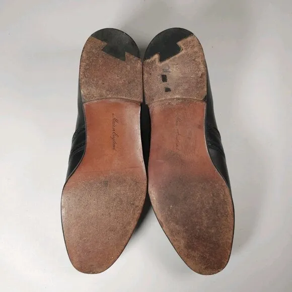 STUART'S CHOICE Paul Stuard Black Leather Loafers 8036 Made In England 10 D
