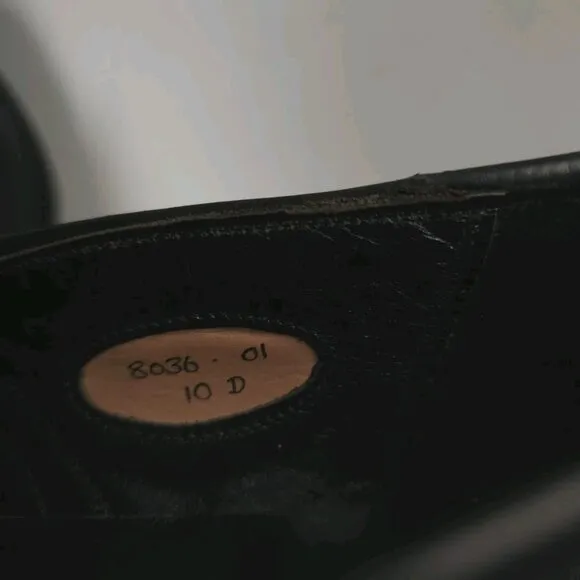 STUART'S CHOICE Paul Stuard Black Leather Loafers 8036 Made In England 10 D