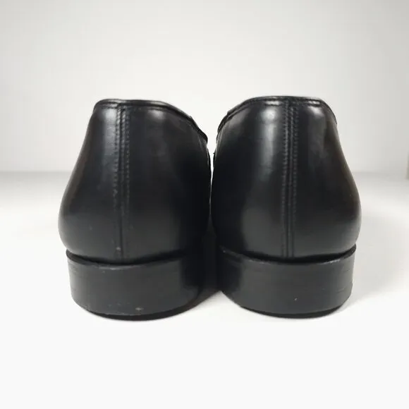 STUART'S CHOICE Paul Stuard Black Leather Loafers 8036 Made In England 10 D