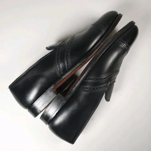 STUART'S CHOICE Paul Stuard Black Leather Loafers 8036 Made In England 10 D