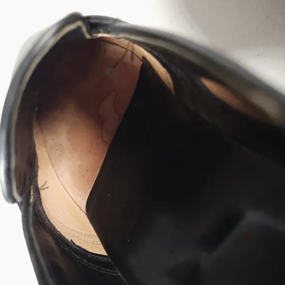 STUART'S CHOICE Paul Stuard Black Leather Loafers 8036 Made In England 10 D