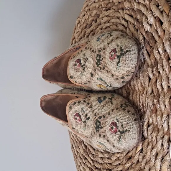 Stubbs &amp; Wootton Womens Luxury Embroidered Needlepoint Smoking Loafers S-9